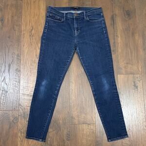 J Brand Dark Wash Capri Skinny Jeans in Pure
